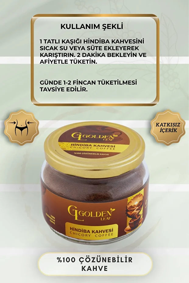 Golden Leaf Hindiba Kahvesi –  Ödem Atıcı Destek & Doğal Antioksidan 1 aylık - (60 kullanım) - Net 150 gr