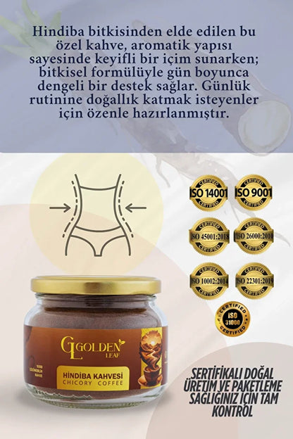 Golden Leaf Hindiba Kahvesi –  Ödem Atıcı Destek & Doğal Antioksidan 1 aylık - (60 kullanım) - Net 150 gr